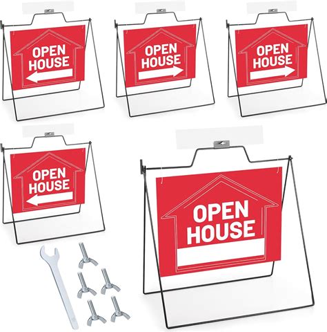 metal collapsible open house signs|Tandefio 10 Pcs Open House Signs Set 5 Pcs 30'' x 28''A Shape .